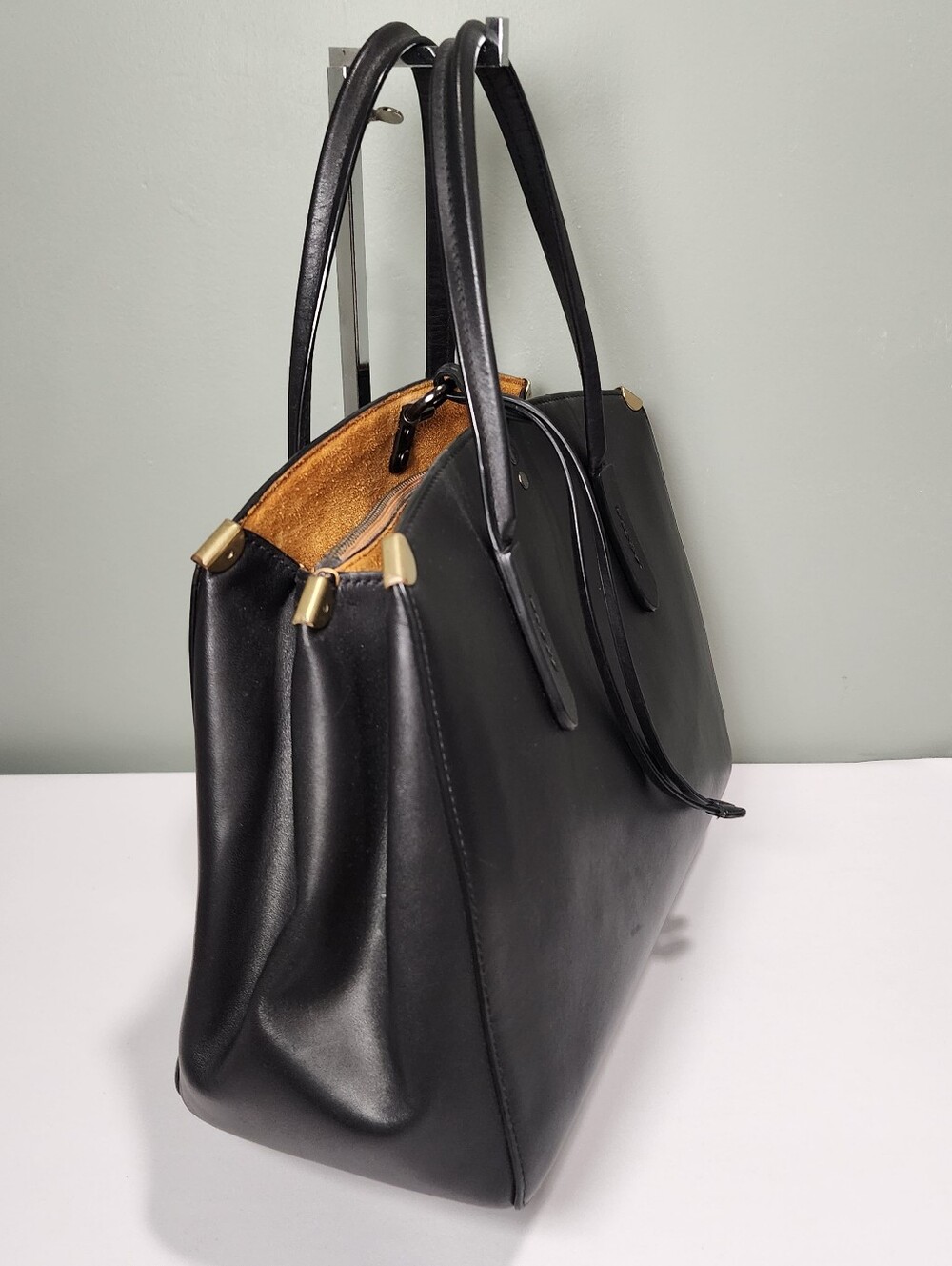 Coach 22821 Cooper Carryall Gunmetal Black Glovetanned Leather - Picture 4 of 9